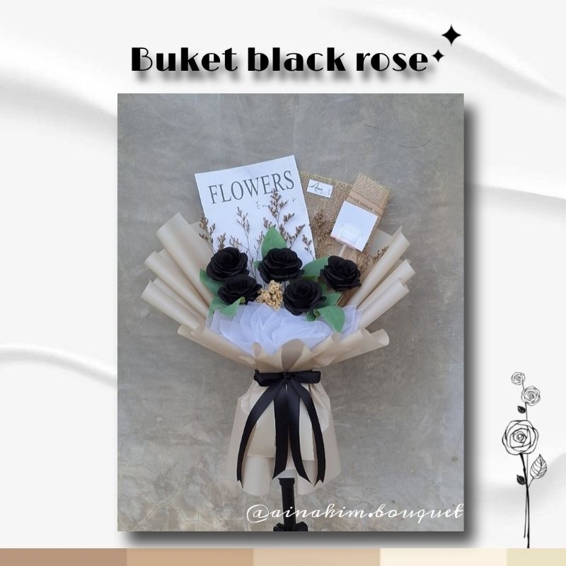 buket black rose