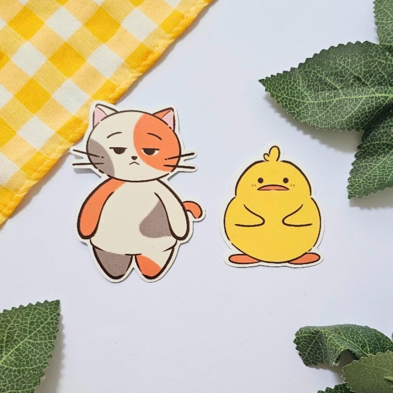 

LEHA-LEHA CLUB - Gemma Cat Soba Duck Sticker | Cute Doff Sticker | Sticker Lucu Kucing Bebek