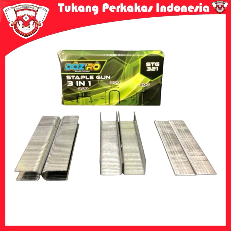

Doziro Refill Staple Gun 3 in 1 Isi Staples Tembak 3 Way Gun Tacker