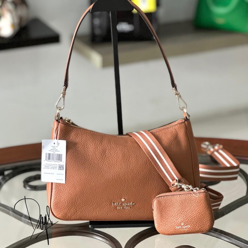 KS Rosie Pebble leather shoulder bag ginger