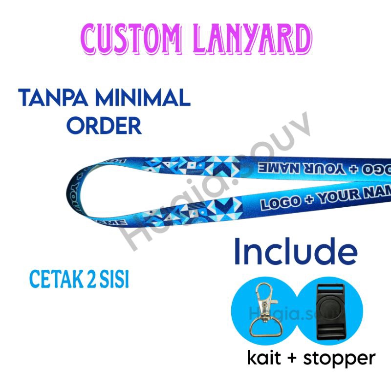 

Custom Lanyard Tanpa Minimal Cetak 2 Sisi proses kilat / lanyard proses kilat