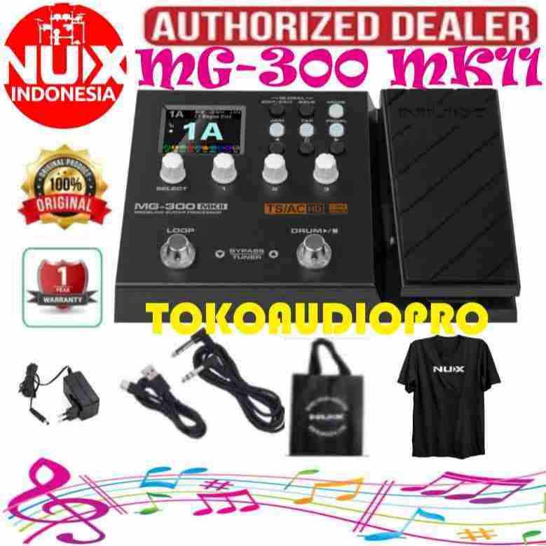 Nux MG300 MKII Guitar Modelling Processor Multi Effects Guitar Pedal Nux MG300 MK2 Digital Efek Gita