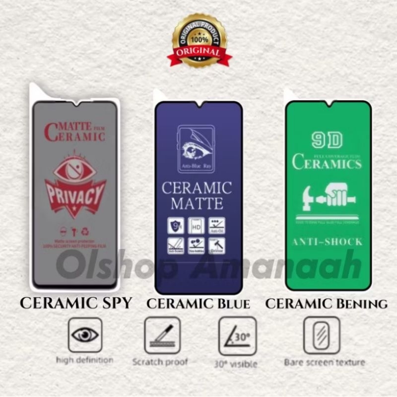 CLEAR CASE Anti gores blue anti gores bening Anti gores spy for TG hp  OPPO A16E OPPO A16K OPPO A17 