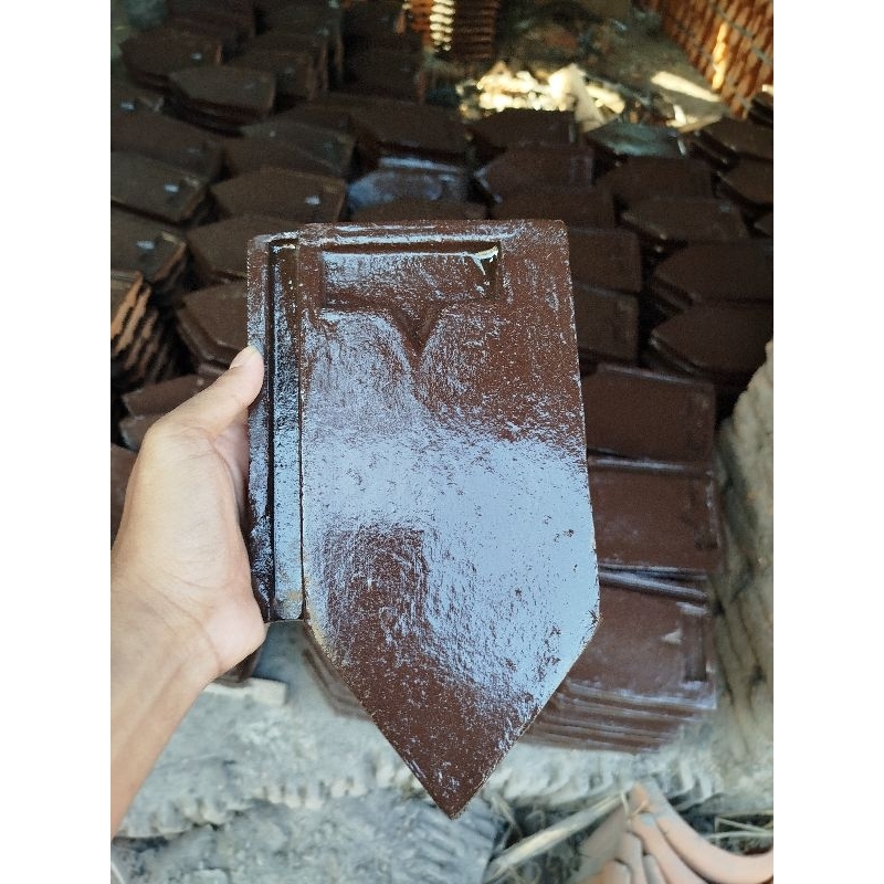 ( Terlaris) Genteng Sirap Lancip Cat pernis Mengkilap Bisa request warna