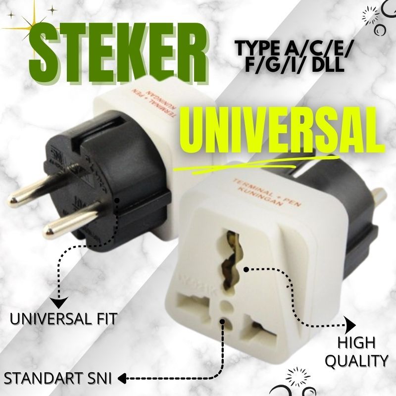 Steker Universal Loyal SNI / Adaptor / Colokan Kaki 3 / Oversteker Serbaguna - LY921K