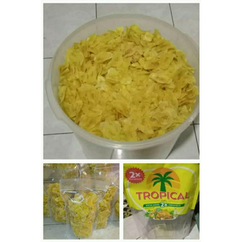 

Keripik Pisang Kepok Kuning Halal Renyah Fresh