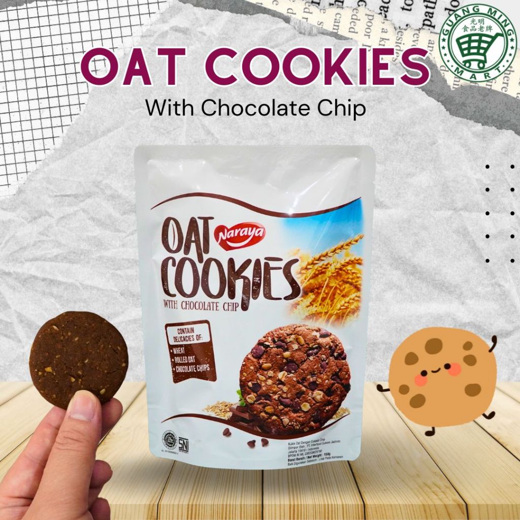 

Naraya Oat Cookies With Chocolate Chips Oat Sereal Granola 150g