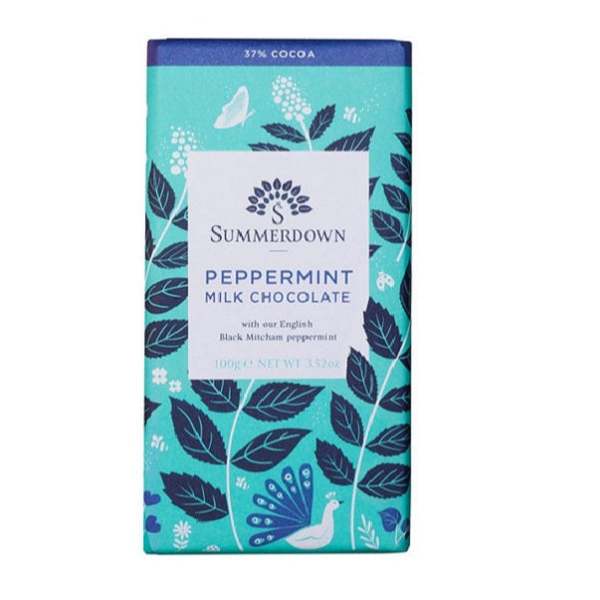 

Cemilan Vegan Coklat Bar Snack Cokelat Hitam Summerdown Milk Chocolate Peppermint Bar 37% Cacao 100 Gr