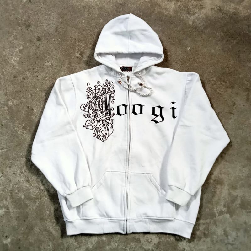 Coogi Zipper Hoodie Jacket Not Fubu - Ecko - Tribal Gear - Joker - Sohk - Jnco - Rocawear - Kani