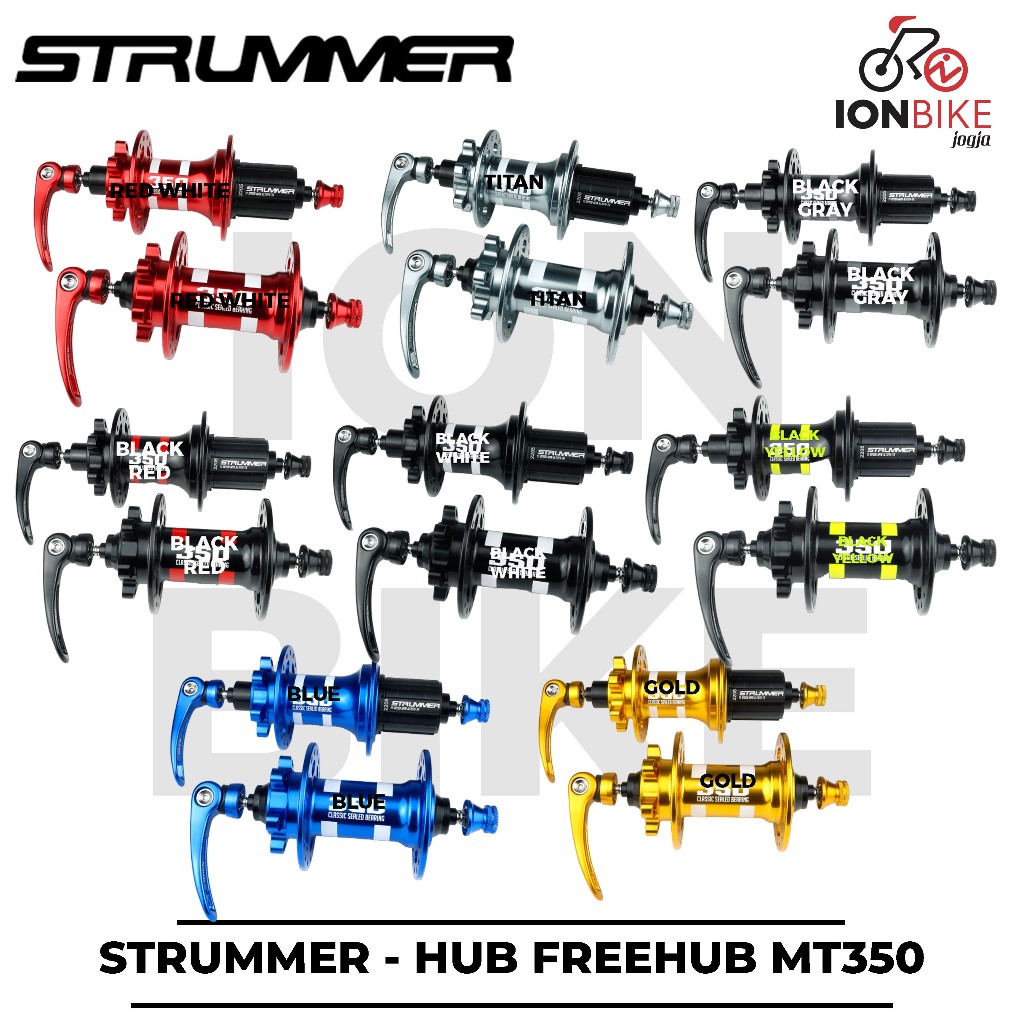hub freehub strummer mt350 4 in 1 32 hole 4 bearing hub discbrake murah jangkrik rapat loncer cakram