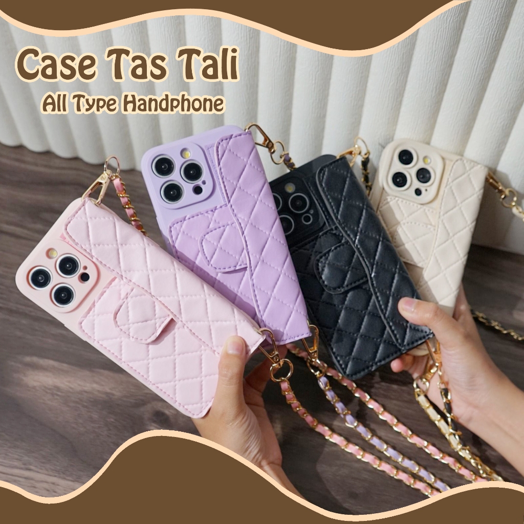 Case Dompet - Softcase Tas All Type Hp - Casing Tas Hp - Silikon Dompet - Case Tali Selempang - Case