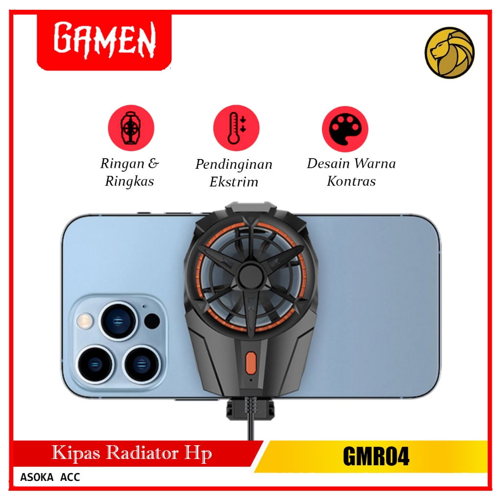 Gamen Fan Cooler Gaming GMR04 - Radiator Pendingin Smartphone
