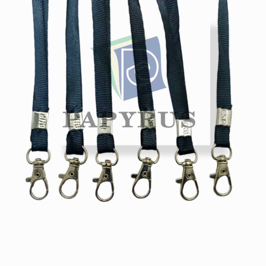 

TALI ID CARD / STRAP NAME TAG / TALI BADGE ID NYLON / LANYARD HITAM CANTOLAN / KAIT / HOOK BESI