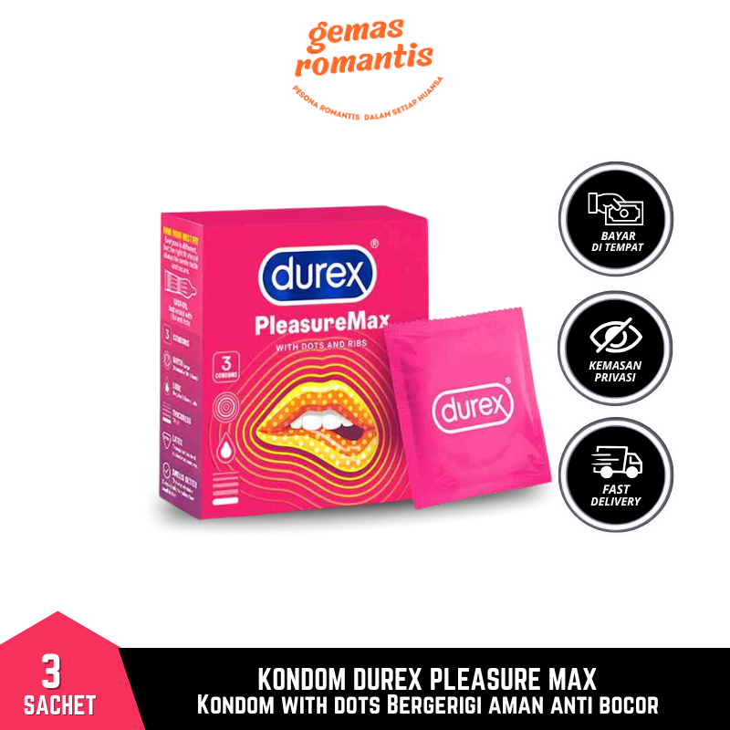 Kondom Durex Gerigi Pleasuremax Condom Bergerigi isi 3 pcs