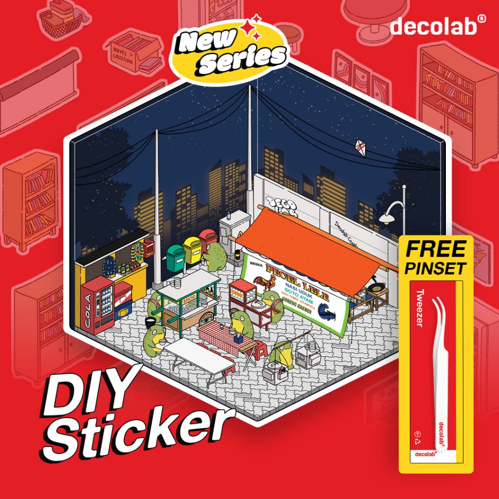 

Sticker 3D DECO STICKER Pack / Stiker DIY Premium DECOLAB - 005. PUJASERA