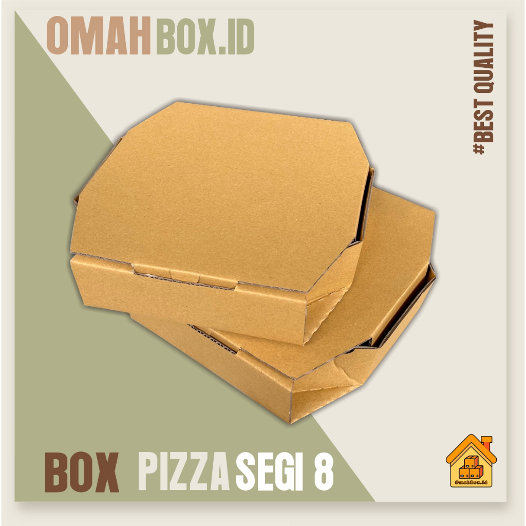 

Box Pizza Segi 8 21x21x5 cm | kardus pizza | box pizza | kardus pizza segi 8 | box unik | box murah