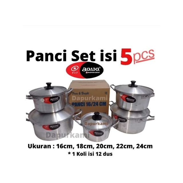 Panci Set Jawa ORI• Panci set Murah / Panci Jawa 16 s/d 24 MASPION