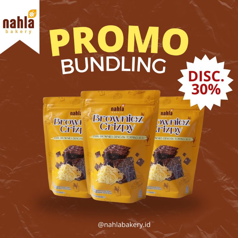 

PAKET HEMAT 3 POUCH BROWNIES CRISPY CHEESE - Camilan Coklat - Snack Keripik Brownies - nahlabakery