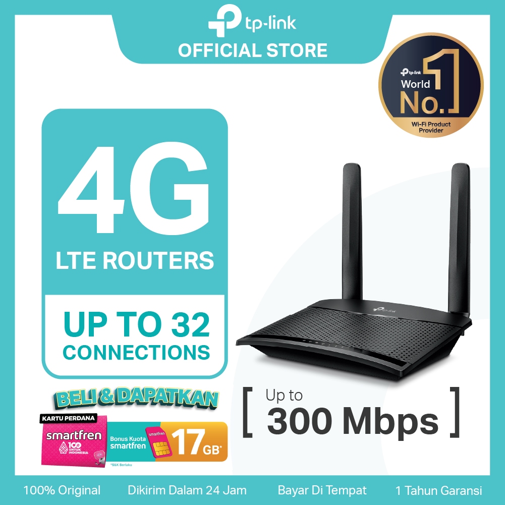 TP-Link 4G WiFi Modem MR100 MR105 MR6400 LTE Router All Operator SIM Card telkomsel Wireless