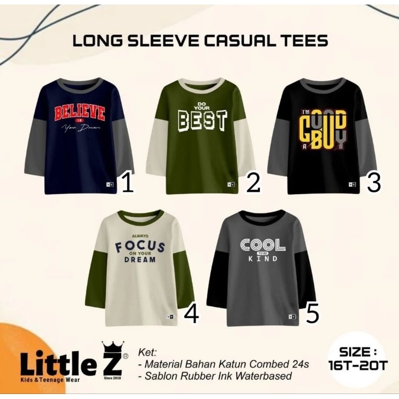 16-20T Kaos Atasan T Shirt Anak Laki laki Cowok Cowo Junior Jumbo Teenager Teen ABG Remaja Little Z 