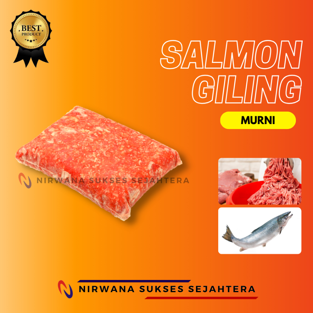 IKAN SALMON GILING / MINCED SALMON RAW FOOD (ANJING - KUCING)