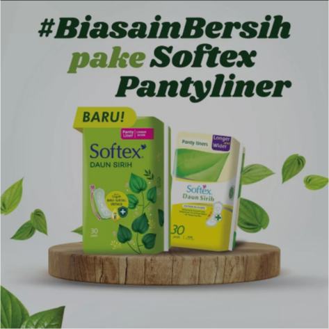 Softex Daun Sirih KECIL pantyliner 18cm isi 30 Buah mint/ green tea long & wider pembalut (no.05)