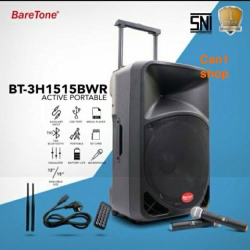 Speaker Portable Meeting 15 Inch BARETONE BT3H 1515BWR | 1515 BWR Original