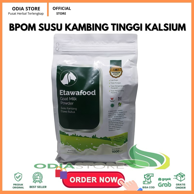 

BPOM Susu Kambing Etawafood Goat Milk Powder 1000GR Susu Kambing Etawa Bubuk ORIGINAL