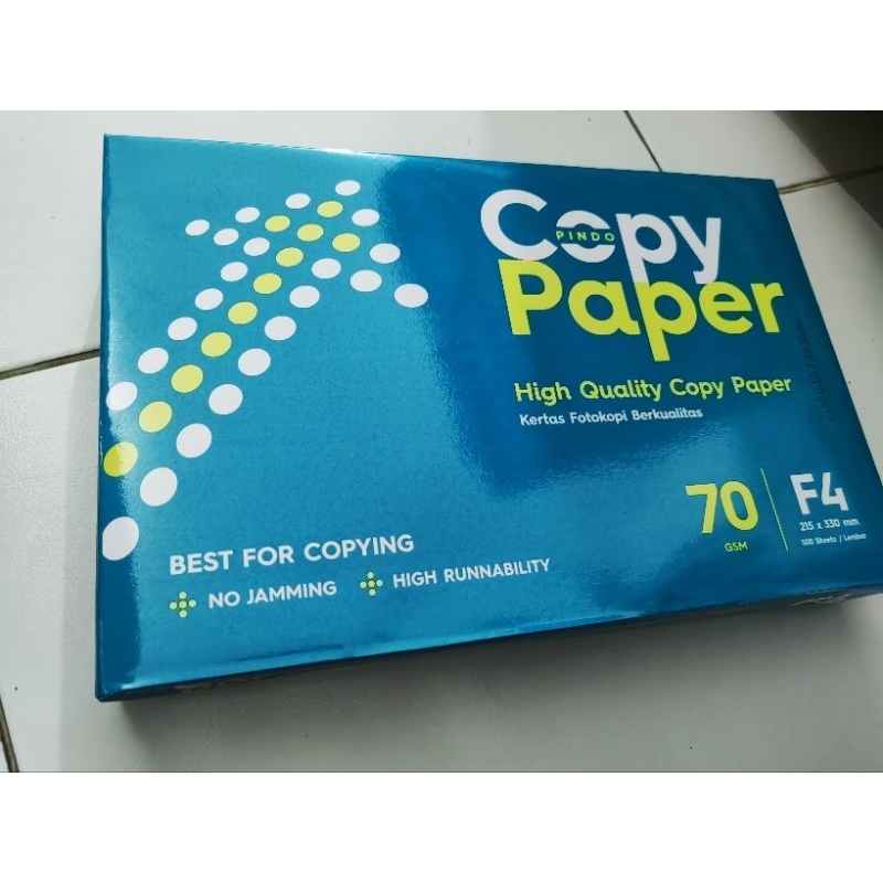 

kertas hvs fotocopy print murah berkualitas premium copy paper f4 70gsm 5 rim kondisi baru