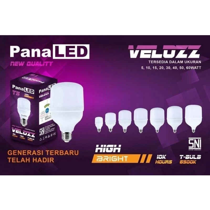 LAMPU 50 WATT TERANG / LAMPU LED PANALED VELOZZ 50 WATT / PROMO