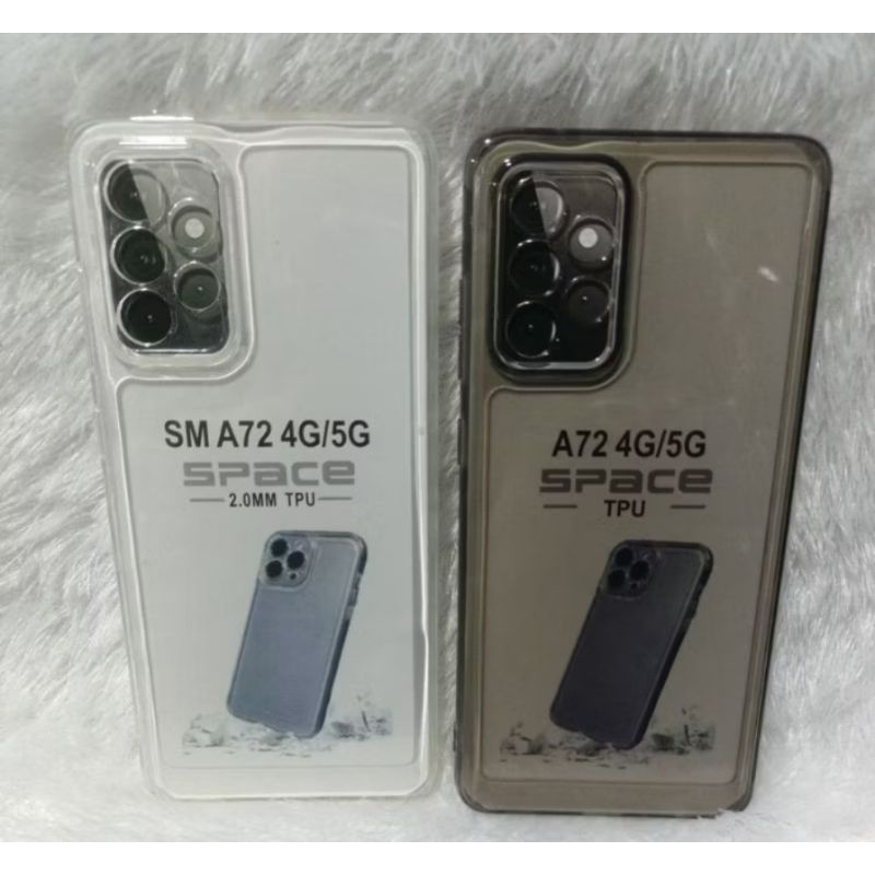 SAMSUNG A72 case hitam bening SoftCase Soft Case TPU Kristal Bening Tahan Banting FULL KARET