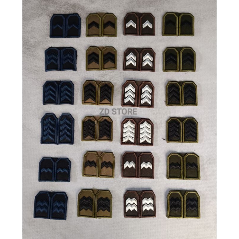 Pangkat PDL Bordir Bintara POLRI/BRIMOB 4 warna Timbul Computer