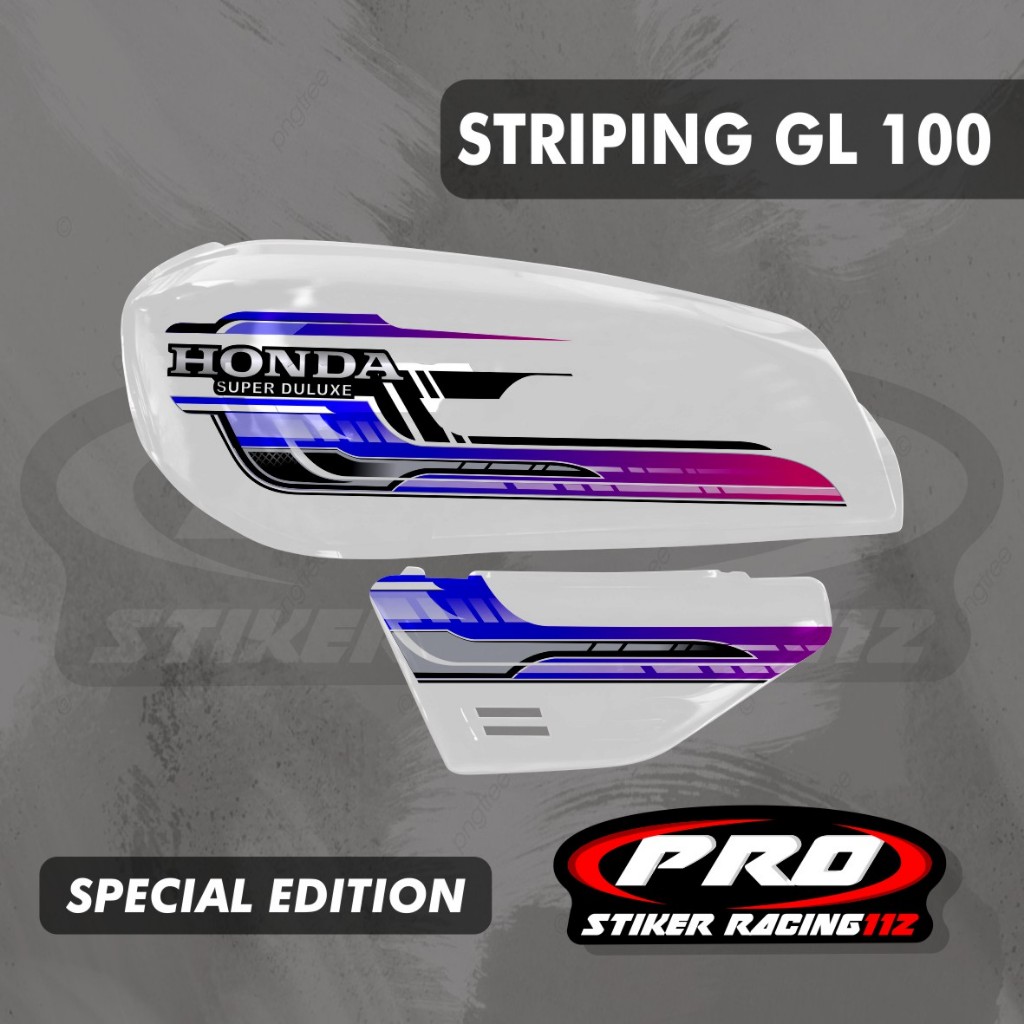 STRIPING STIKER LIS VARIASI HONDA GL 100 GL STRIPING VARIASI HONDA GL 100