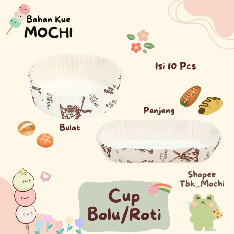 Cup Bolu Bulat / Cup Roti Bulat / Cup Bolu Panjang / Cup Roti Panjang / Alas Kue/Roti Panjang (10pcs