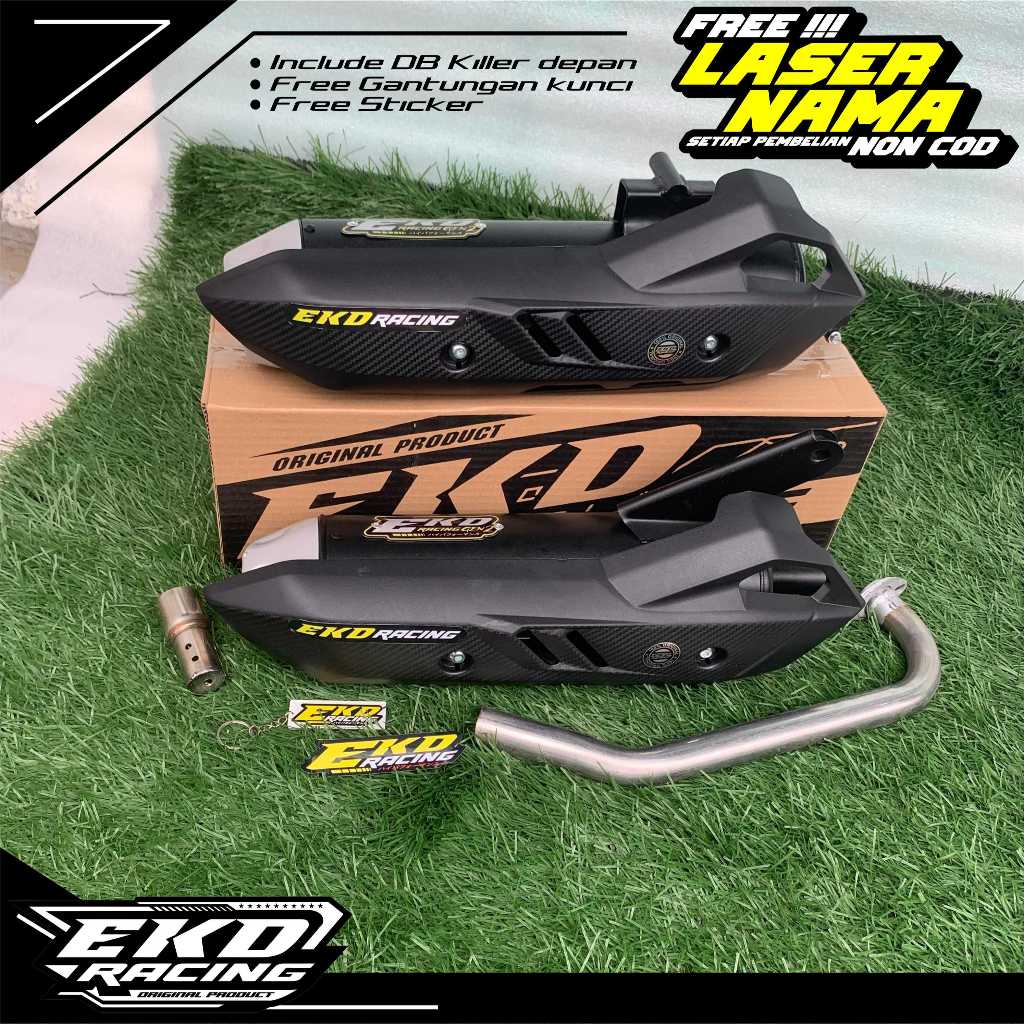 Knalpot Standar Racing FULLSET Adem Ngebas Beat fi, Beat Karbu, Pop, Esp, Beat deluxe dll