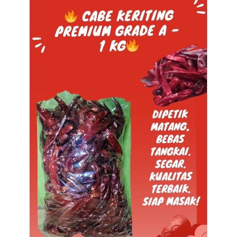 

Cabai keriting PREMIUM tanpa tangkai 1 KG