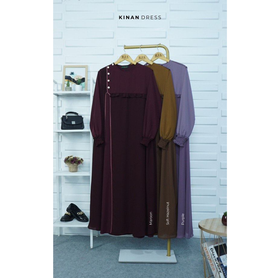 KINAN DRESS, GAMIS KEKINIAN GAMIS+OUTER GAMIS SET OUTER