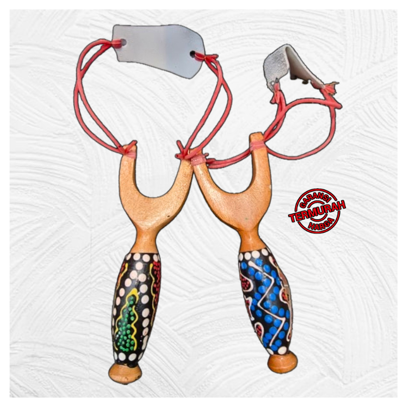 Ketapel Kayu Mainan Anak Tradisional Painting Jumbo dan Gemuk