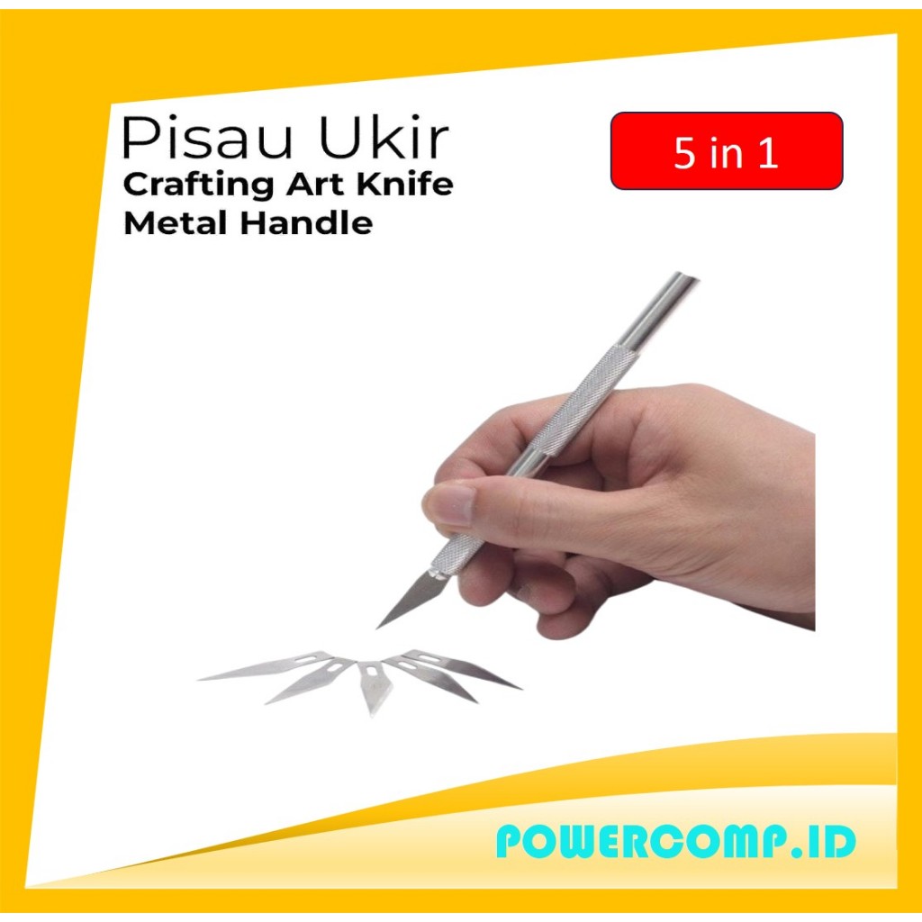 

Knifezer WL-9309 Pisau Ukir Carving Art Knife Cutter Blade 5 in 1 Wood Cutting Blade Aluminum Alloy Sculpture Engraving Tool Utility Engraving Scalpel Wood Carving Metal Sharp