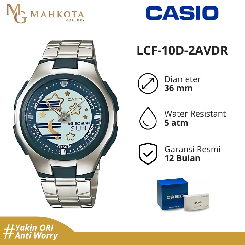 Jam Tangan Wanita Casio LCF-10D-2AVDR Original dan Bergaransi Jam Tangan Palembang