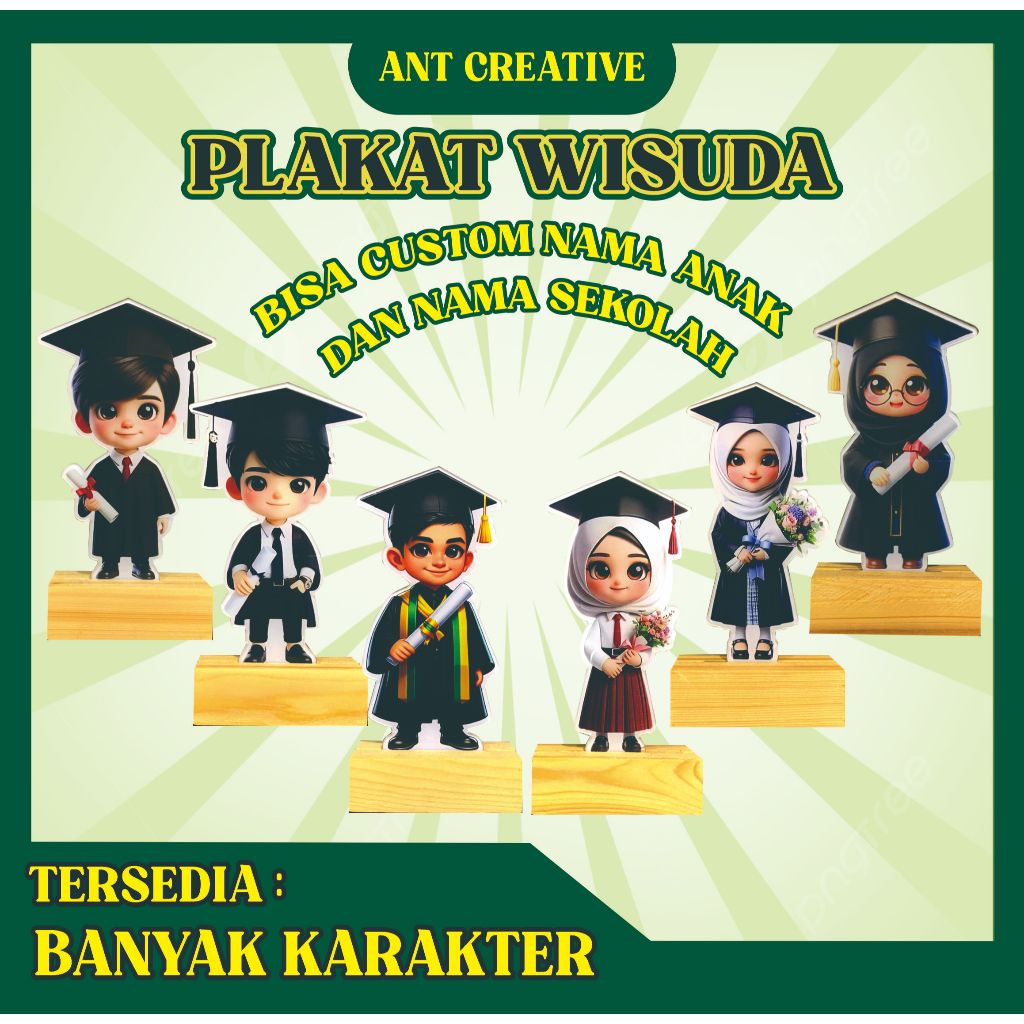 PLAKAT WISUDA AKRILIK / PLAKAT WISUDA ANAK / PLAKAT AKRILIK / PIALA WISUDA