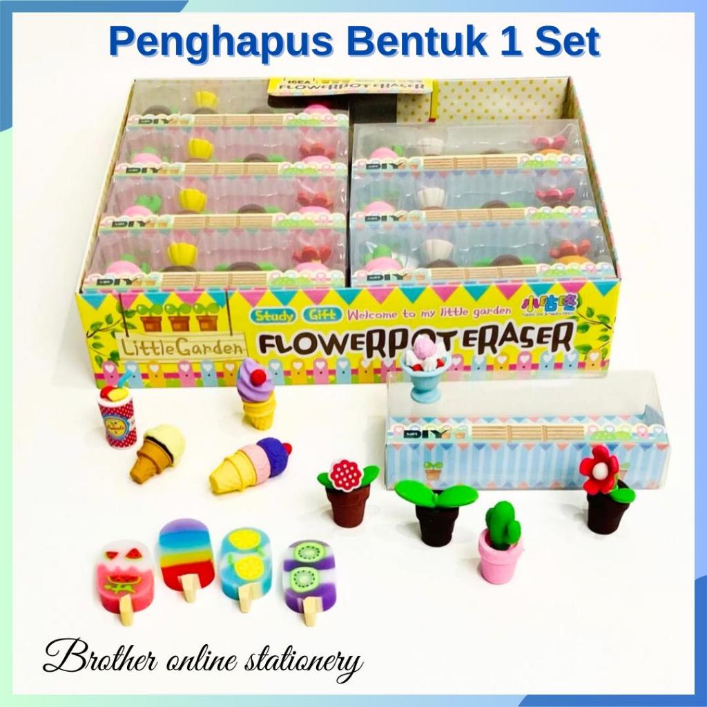 

BOS Penghapus Set Bentuk Lucu/Alat Tulis/Setip/Pencil Eraser