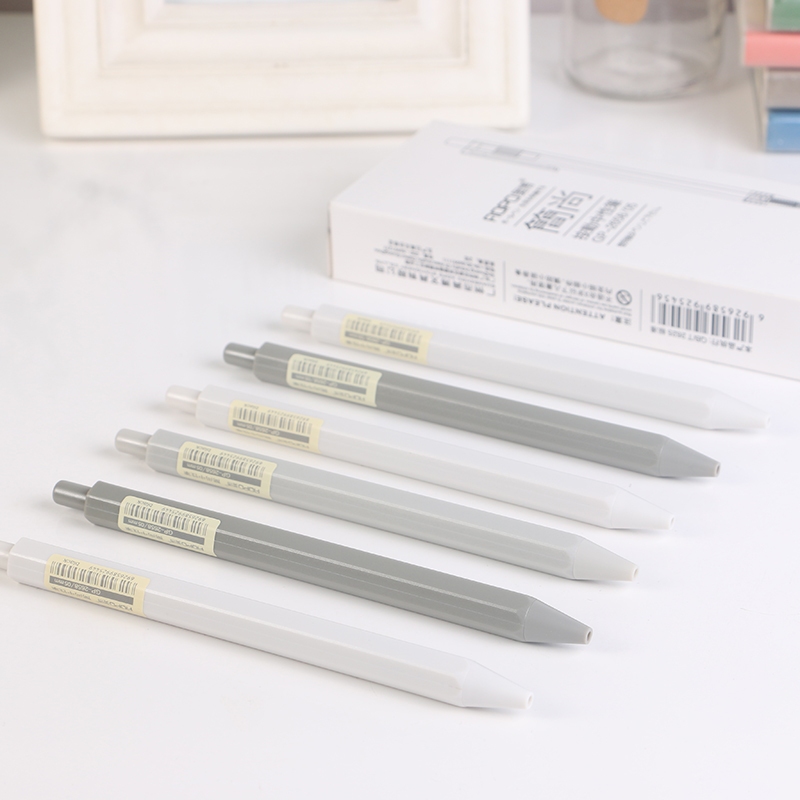

[COD]Pulpen pen Pena Gel Cetek 12PCS 1Pack Retractable Lucu Ins Style 0.5mm Tinta Hitam Stationery