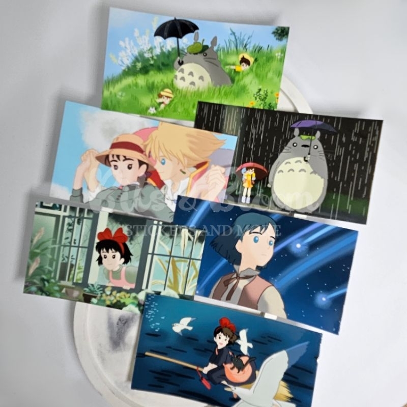 

[BnB] Sticker Film Movie Scene Ghibli Aesthetic Vinyl Glossy Anti Air / Waterproof (untuk laptop, casing HP, diary, jurnal)