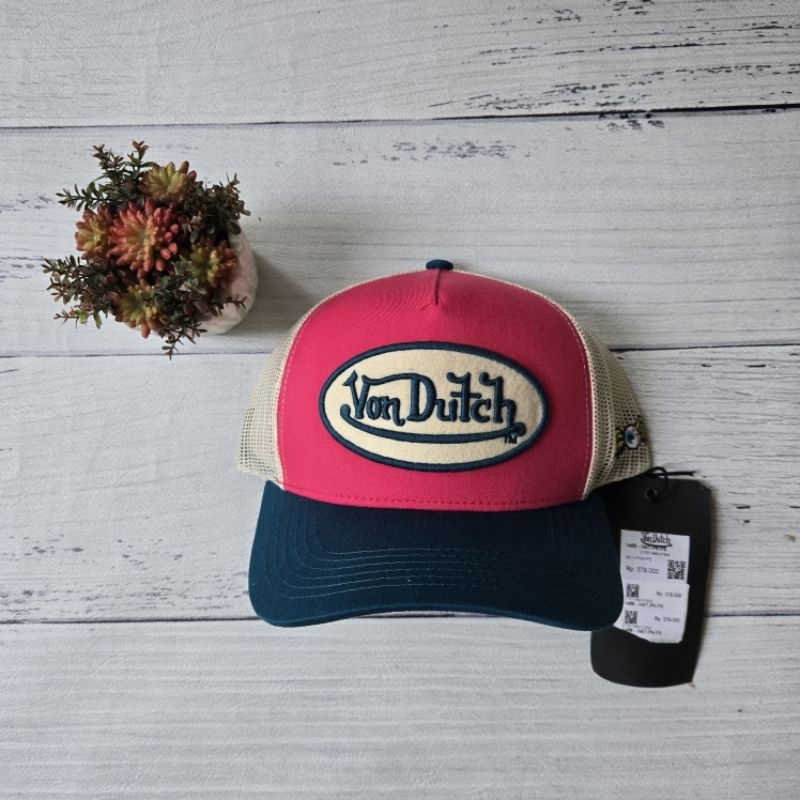 VONDUTCH topi trucker pink cap NEW ORIGINAL 100%