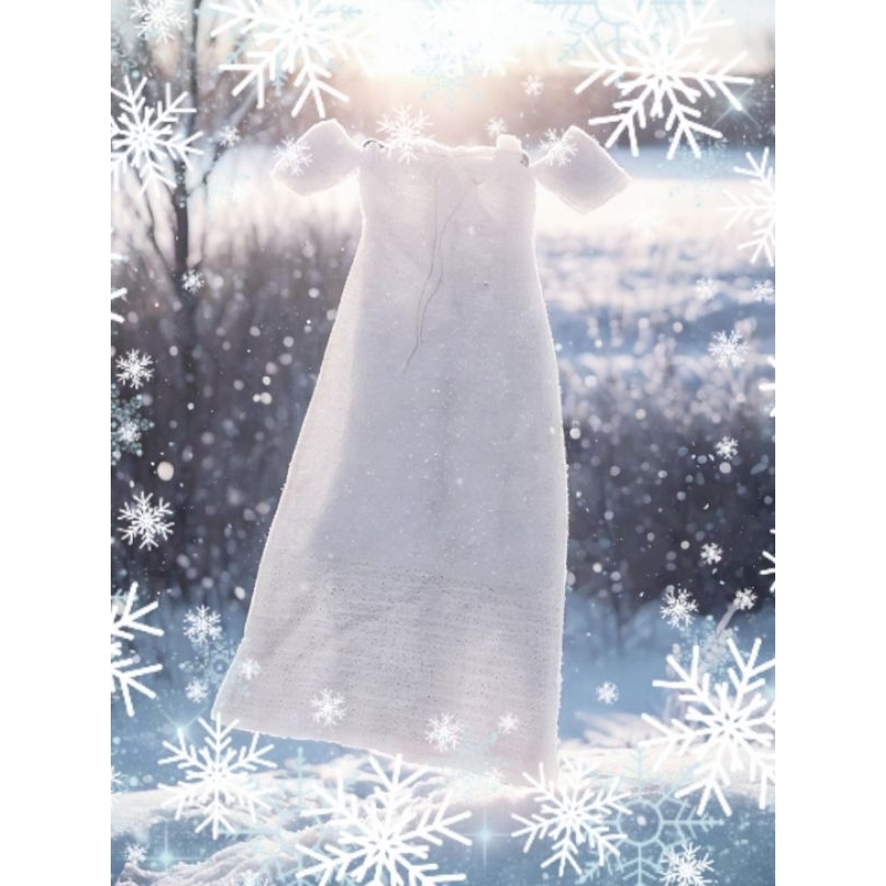 Dress putih bangkok panjang midi gaun wanita kekininan korean style