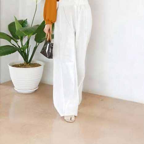 Celana Kulot Panjang Wanita Jumbo Bahan Kain Katun