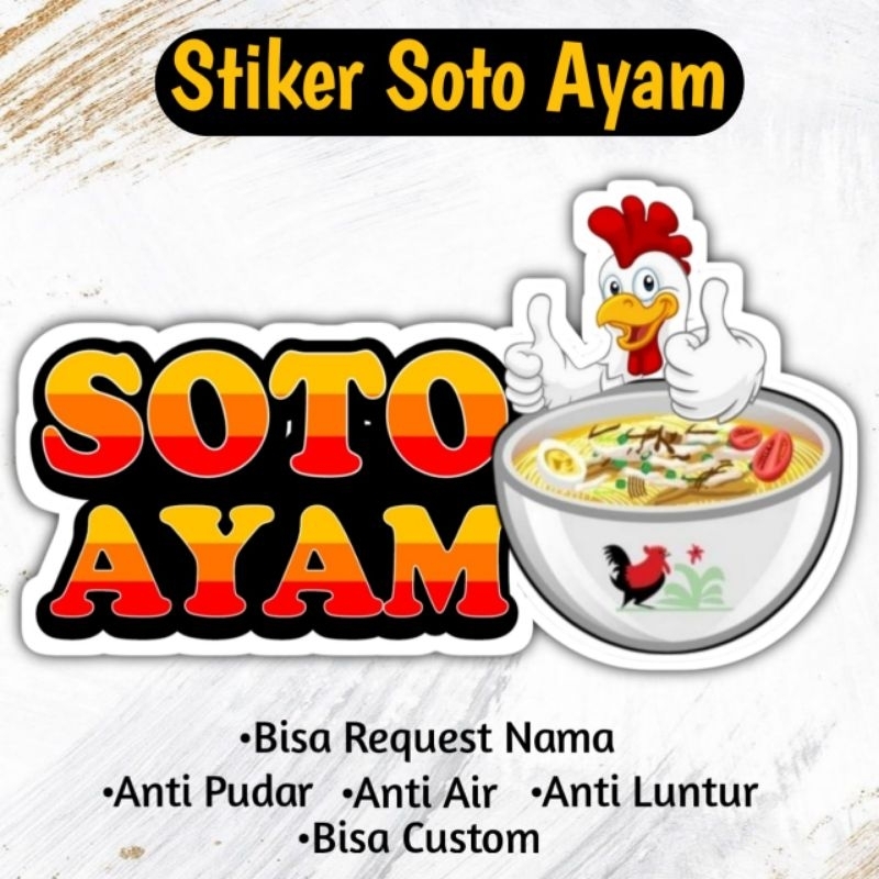 

Stiker Soto Ayam COD Variasi Jualan