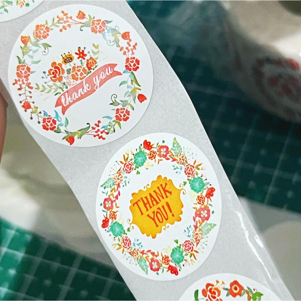 

STICKER ROLL (Label) THANKYOU / Tempelan Stiker Bulat Thank You (Diameter : 25 mm) - Isi 500 pcs