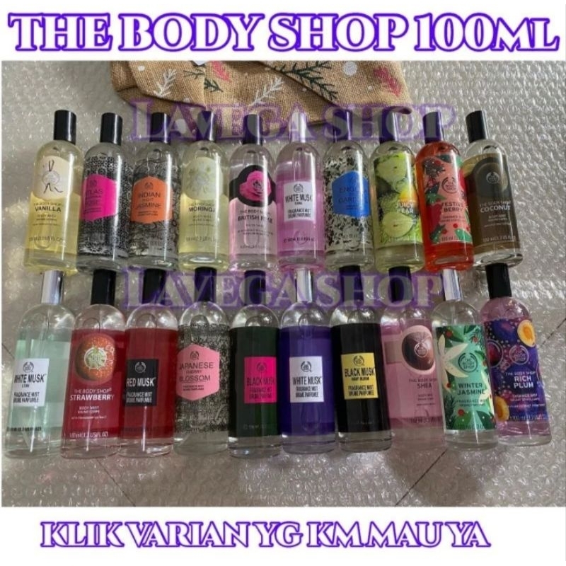 parfume body mist body shop 100ml best seller all varian